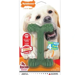 Best Nylabone Power Chew Easy-Hold Dog Dental Chew Toy Bacon Large Giant - Pet Home | The Perfect Pet Supplies Shopping Experience Pet Toys