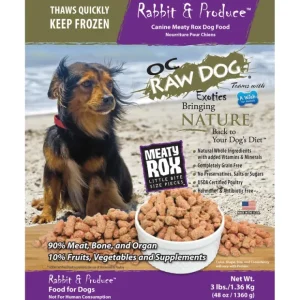 Best Sale OC Raw Dog - Rabbit Produce Meaty Rox Frozen Raw Dog Food - PICK UP ONLY - Pet Home | The Perfect Pet Supplies Shopping Experience Dogs