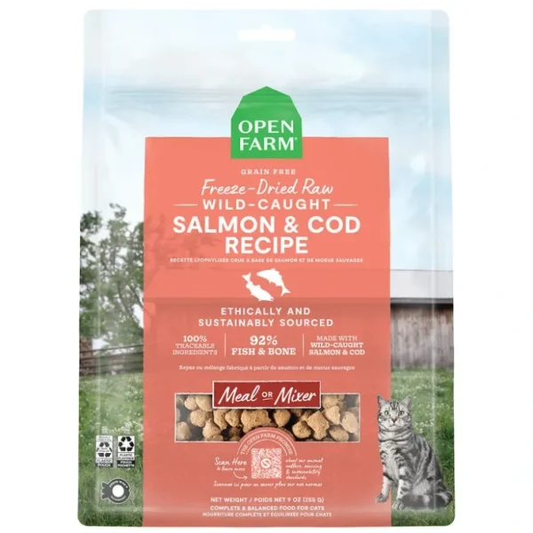 Flash Sale Open Farm, Freeze Dried Raw Morsels - Salmon & Cod - Pet Home | The Perfect Pet Supplies Shopping Experience Cats