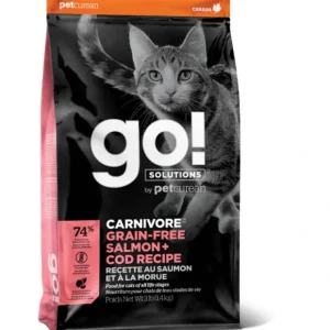 Petcurean GO! Solutions Carnivore Grain Free Salmon &Cod Recipe Dry Cat Food - Pet Home | The Perfect Pet Supplies Shopping Experience