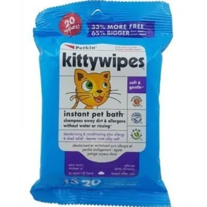 Petkin Kitty Wipes 20Pk - Pet Home | The Perfect Pet Supplies Shopping Experience