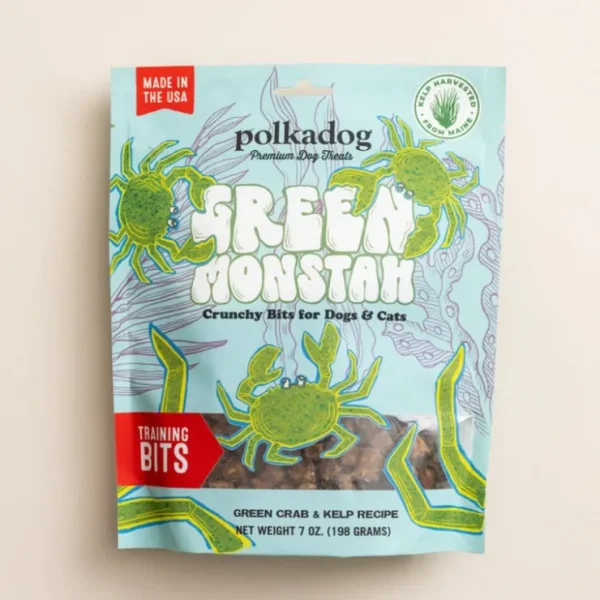 Polkadog Green Monstah Crunchy Bits for Dogs &Cats (7 oz) - Pet Home | The Perfect Pet Supplies Shopping Experience