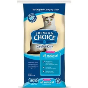 Premium Choice Carefree Kitty Unscented Solid Scoop Clumping All Natural Cat Litter - Pet Home | The Perfect Pet Supplies Shopping Experience