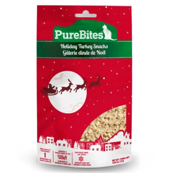 PureBites Holiday Turkey Freeze Dried Cat Treats (.81 Oz) - Pet Home | The Perfect Pet Supplies Shopping Experience