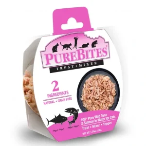 PureBites Mixers Wild Skipjack Tuna &Wild Alaskan Salmon in Water Cat Food Topper Treat - Pet Home | The Perfect Pet Supplies Shopping Experience