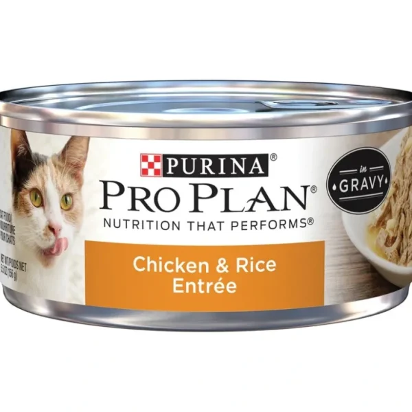 Purina Pro Plan Chicken &Rice Entree In Gravy Canned Cat Food - Pet Home | The Perfect Pet Supplies Shopping Experience