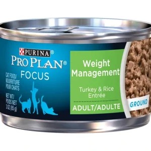 Purina Pro Plan Focus Adult Weight Management Turkey &Rice Entree Ground Canned Cat Food - Pet Home | The Perfect Pet Supplies Shopping Experience