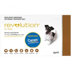 Revolution Brown 6pk - Dogs 5 - 10kg -Plus FREE Canex tablets - Pet Home | The Perfect Pet Supplies Shopping Experience