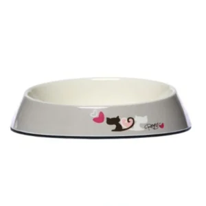 Rogz Fishcake Cat Bowl Grey Heart Tails - Pet Home | The Perfect Pet Supplies Shopping Experience