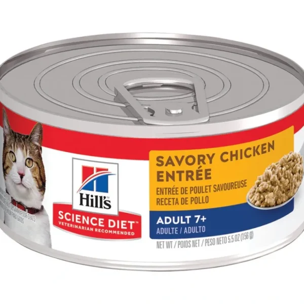 Science Diet, Adult 7+ Savory Chicken Canned Cat Food, 156 g - Wet Cat Food - Pet Home | The Perfect Pet Supplies Shopping Experience