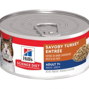 Science Diet, Adult 7+ Savory Turkey Canned Cat Food, 156 g - Wet Cat Food - Pet Home | The Perfect Pet Supplies Shopping Experience