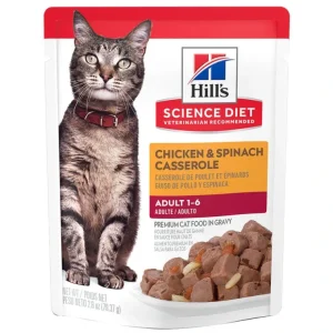 Science Diet, Adult Chicken & Spinach Casserole Wet Cat Food - 80 g - Wet Cat Food - Pet Home | The Perfect Pet Supplies Shopping Experience