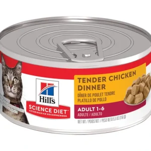 Science Diet, Adult Tender Chicken Dinner Canned Cat Food, 5.5 oz - Wet Cat Food - Pet Home | The Perfect Pet Supplies Shopping Experience