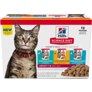 Science Diet, Adult Tender Dinners Wet Cat Food Variety 12 Pack - 80g - Wet Cat Food - Pet Home | The Perfect Pet Supplies Shopping Experience