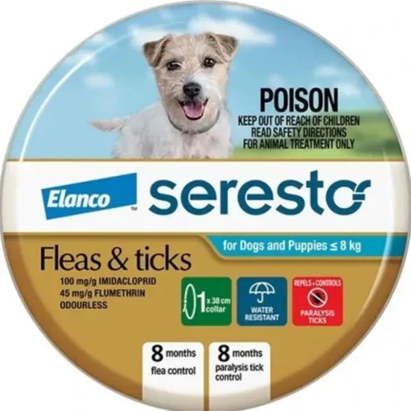 Seresto Flea and Tick collar for Small Dogs and Puppies up to 8kg - Pet Home | The Perfect Pet Supplies Shopping Experience