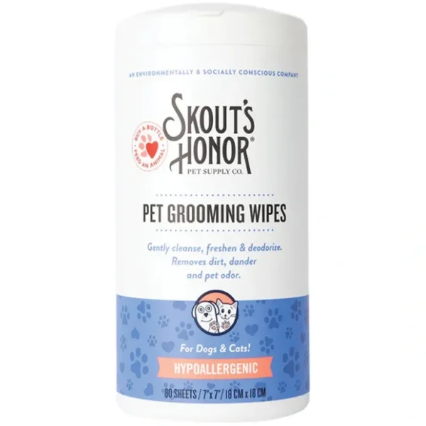 Skouts Honor, Pet Grooming Wipes - 80 count - Pet Home | The Perfect Pet Supplies Shopping Experience