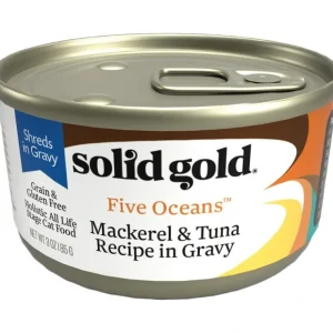 Solid Gold Five Oceans Grain Free Mackerel &Tuna in Gravy Recipe Canned Cat Food - Pet Home | The Perfect Pet Supplies Shopping Experience