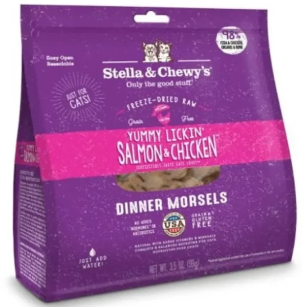 Stella & Chewy's, Cat Freeze-Dried Raw, Yummy Lickin' Salmon & Chicken Dinner Morsels - 227 g - Pet Home | The Perfect Pet Supplies Shopping Experience