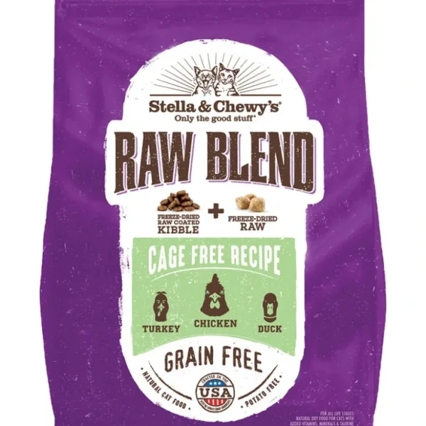 Stella & Chewy's, Cat Raw Blend Kibble, Cage-Free Poultry Recipe - Pet Home | The Perfect Pet Supplies Shopping Experience