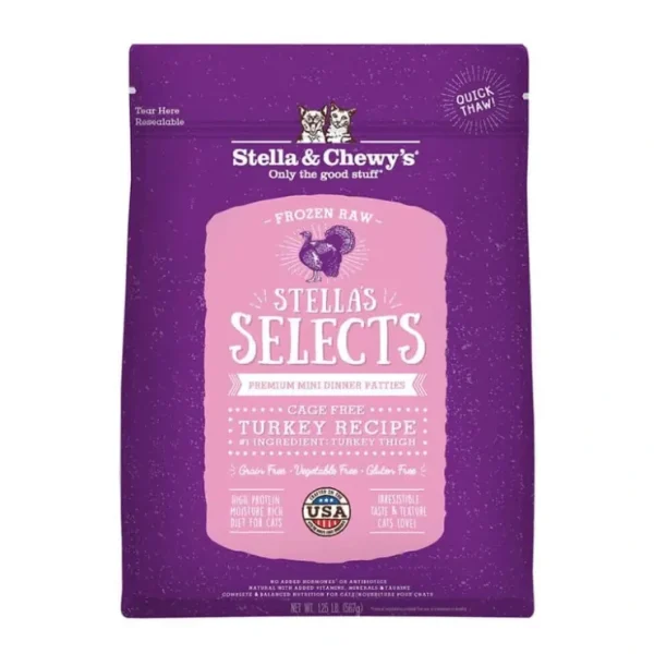 Stella &Chewy's Stella's Selects Cage-Free Turkey Frozen Raw Cat Food - Pet Home | The Perfect Pet Supplies Shopping Experience