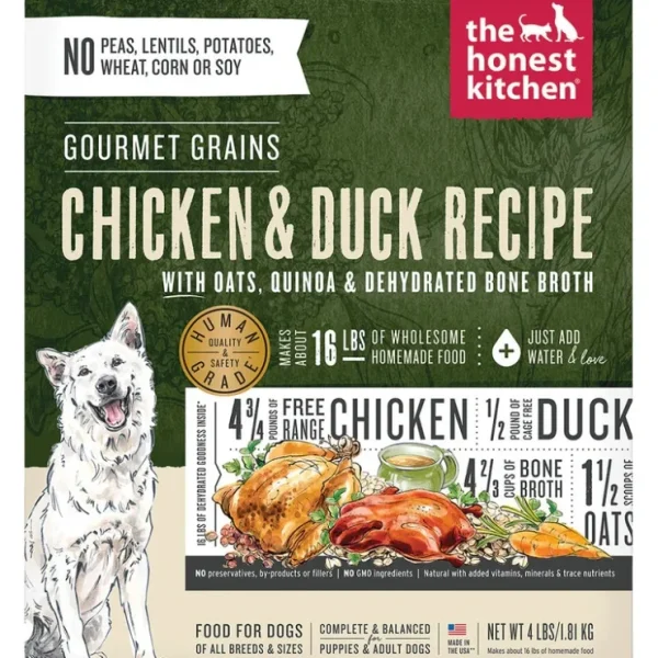 The Honest Kitchen, Gourmet Grains, Chicken & Duck Recipe - Pet Home | The Perfect Pet Supplies Shopping Experience