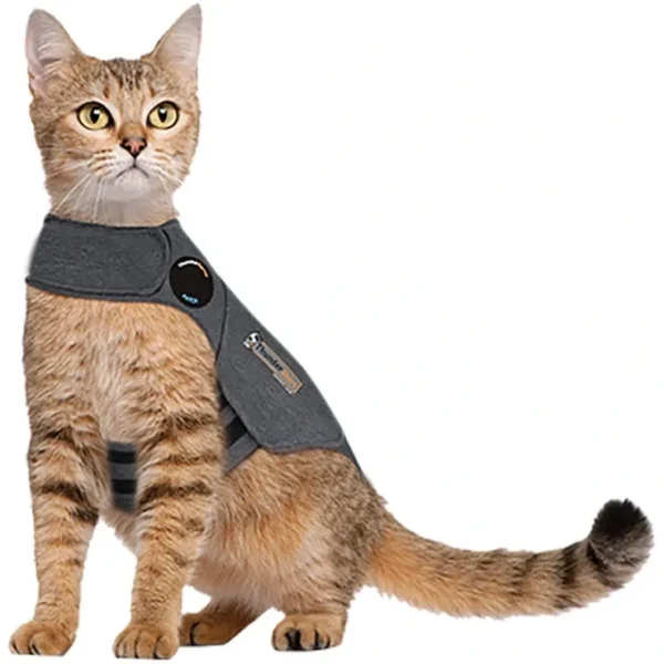ThunderWorks, ThunderShirt for Cats - Heather Grey - Pet Home | The Perfect Pet Supplies Shopping Experience