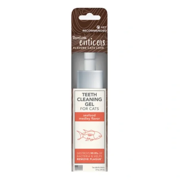 TropiClean Enticers Seafood Medley Flavor Teeth Cleaning Gel For Cats - Pet Home | The Perfect Pet Supplies Shopping Experience