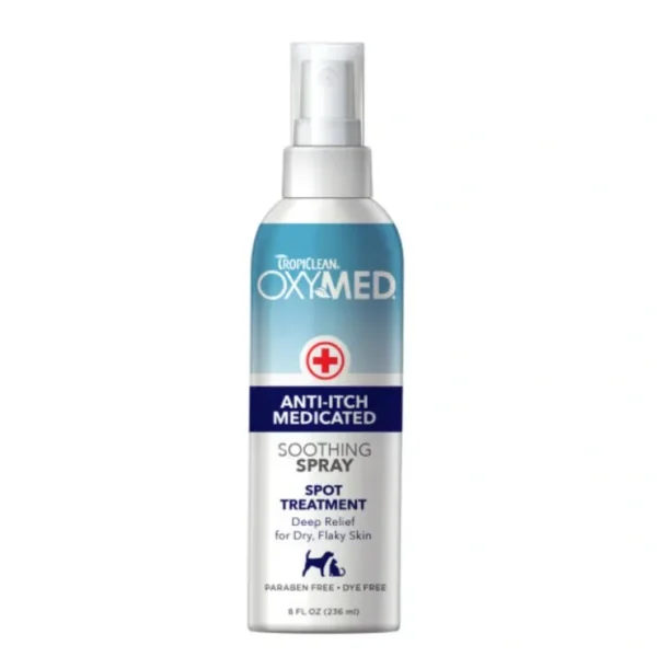 TropiClean OxyMed Medicated Anti itch Spray for Pets - Pet Home | The Perfect Pet Supplies Shopping Experience