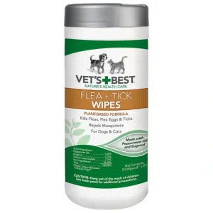 Vet's Best Flea + Tick Wipes 50 ct - Pet Home | The Perfect Pet Supplies Shopping Experience