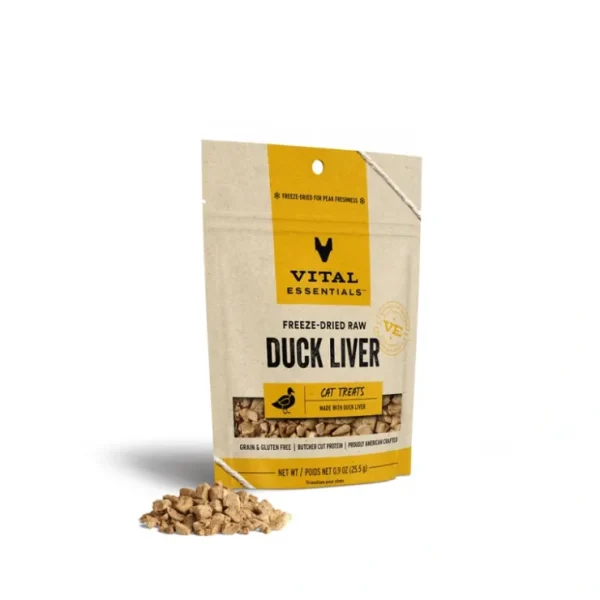Vital Essentials - Freeze-Dried Duck Liver Cat Treats - Pet Home | The Perfect Pet Supplies Shopping Experience