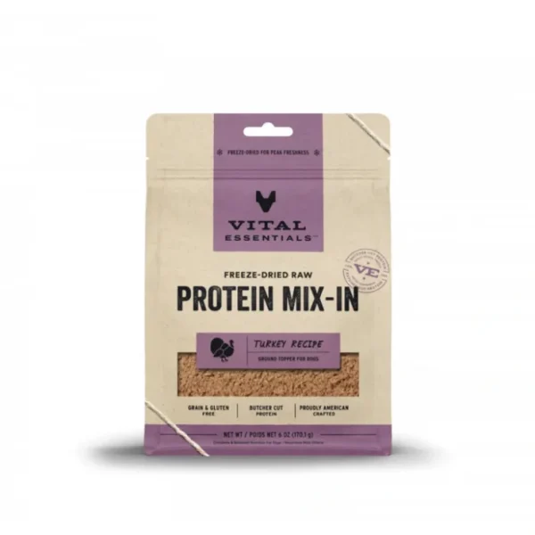 Vital Essentials Freeze Dried Turkey Toppers for Cats and Dogs Food - Pet Home | The Perfect Pet Supplies Shopping Experience