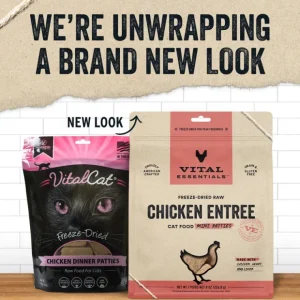 Vital Essentials Grain Free Chicken Dinner Patties Freeze Dried Raw Food for Cats - Pet Home | The Perfect Pet Supplies Shopping Experience