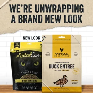 Vital Essentials Grain Free Duck Mini Nibs Freeze Dried Raw Food for Cats - Pet Home | The Perfect Pet Supplies Shopping Experience