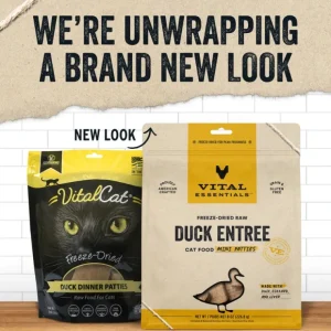 Vital Essentials Grain Free Duck Mini Patties Freeze Dried Raw Food for Cats - Pet Home | The Perfect Pet Supplies Shopping Experience