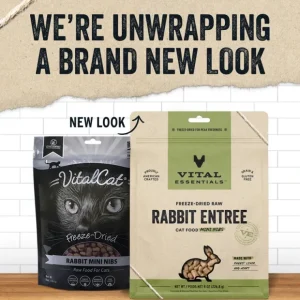 Vital Essentials Grain Free Rabbit Mini Nibs Freeze Dried Raw Food for Cats - Pet Home | The Perfect Pet Supplies Shopping Experience