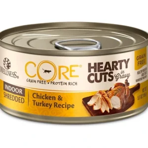 Wellness CORE Natural Grain Free Hearty Cuts Indoor Chicken and Turkey Canned Cat Food - Pet Home | The Perfect Pet Supplies Shopping Experience