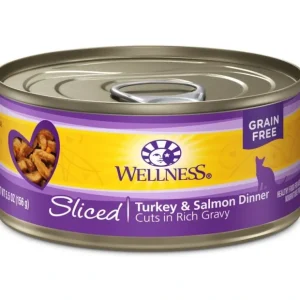 Wellness Grain Free Natural Sliced Turkey and Salmon Dinner Wet Canned Cat Food - Pet Home | The Perfect Pet Supplies Shopping Experience
