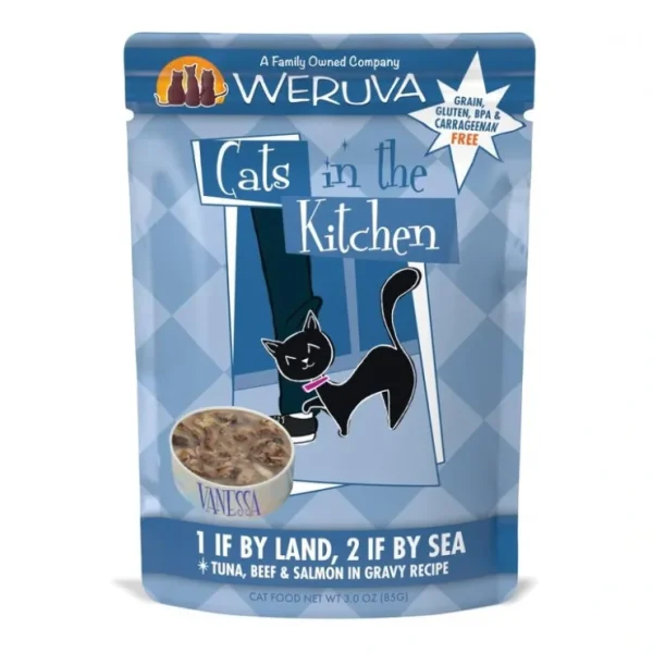 Weruva Cats In the Kitchen 1 If by Land 2 If by Sea Pouches Wet Cat Food - Pet Home | The Perfect Pet Supplies Shopping Experience