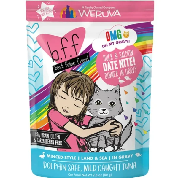 Weruva, Pouch, Feline Adult - Duck & Salmon - 80 g - Minced - Wet Cat Food - Pet Home | The Perfect Pet Supplies Shopping Experience