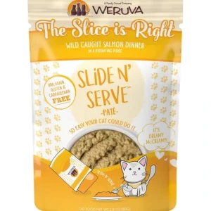 Weruva Slide N' Serve Grain Free The Slice is Right Wild Caught Salmon Dinner Wet Cat Food Pouch - Pet Home | The Perfect Pet Supplies Shopping Experience