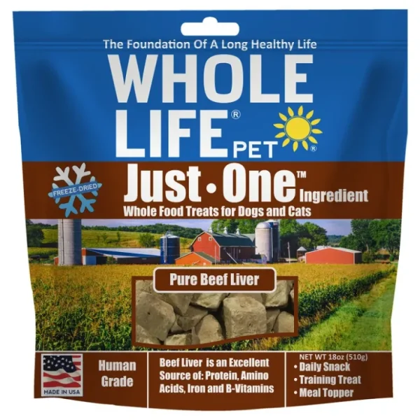 Whole Life Pet Just One Ingredient Freeze Dried Beef Liver Treats Value Pack for Dogs &Cats - Pet Home | The Perfect Pet Supplies Shopping Experience