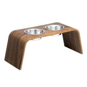 Wooden Elevated Stand for cats and dogs: Walnut / 56x20x20 cm - Pet Home | The Perfect Pet Supplies Shopping Experience