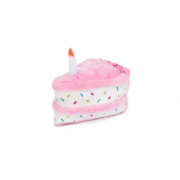 ZippyPaws NomNomz Plush Pink Birthday Cake Dog Toy (Plush Toy) - Pet Home | The Perfect Pet Supplies Shopping Experience