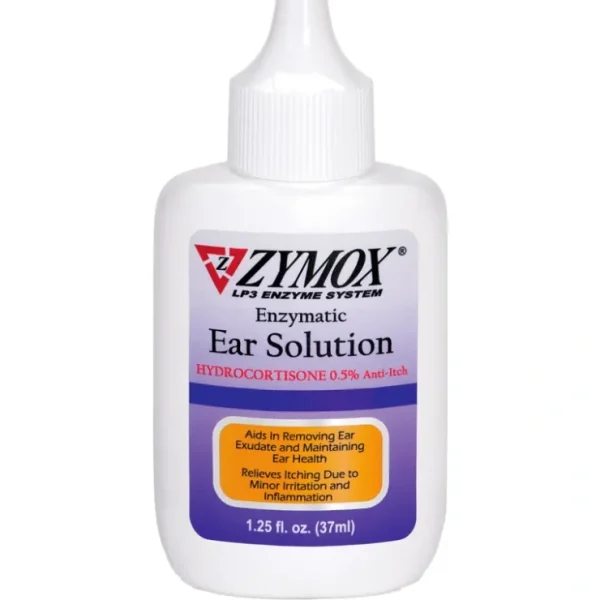 ZYMOX Enzymatic Ear Solution with 0.5% Hydrocortisone (1.25-oz) - Pet Home | The Perfect Pet Supplies Shopping Experience